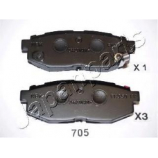 PP-705AF JAPANPARTS Комплект тормозных колодок, дисковый тормоз