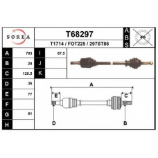 T68297 EAI Приводной вал