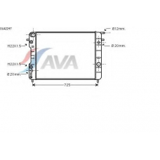 OLA2247 AVA Радиатор, охлаждение двигателя