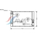 BW2338 AVA Радиатор, охлаждение двигателя