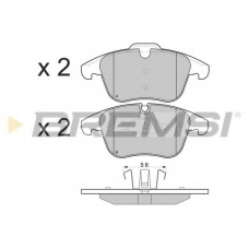 BP3297 BREMSI Комплект тормозных колодок, дисковый тормоз