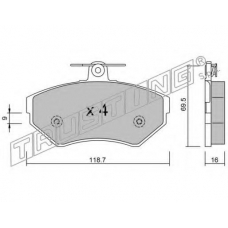 224.1 TRUSTING Комплект тормозных колодок, дисковый тормоз