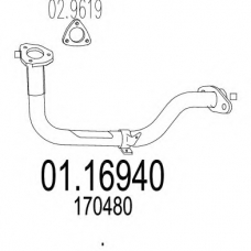 01.16940 MTS Труба выхлопного газа