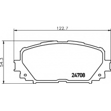 8DB 355 013-901 HELLA Комплект тормозных колодок, дисковый тормоз