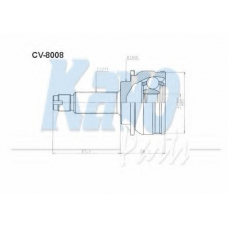 CV-8008 KAVO PARTS Шарнирный комплект, приводной вал