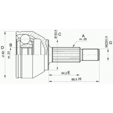 CVJ5344.10 OPEN PARTS Шарнирный комплект, приводной вал