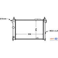 8MK 376 771-061 HELLA Радиатор, охлаждение двигателя