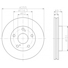 8DD 355 104-911 HELLA PAGID Тормозной диск