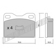 017.2 TRUSTING Комплект тормозных колодок, дисковый тормоз