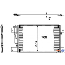 8FC 351 307-361 HELLA Конденсатор, кондиционер