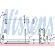 73977 NISSENS Теплообменник, отопление салона