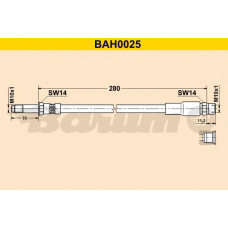 BAH0025 BARUM Тормозной шланг