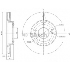 0 986 BB4 288 BOSCH Тормозной диск