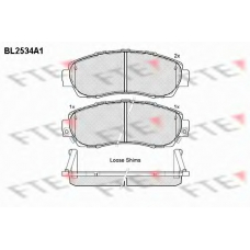 BL2534A1 FTE Комплект тормозных колодок, дисковый тормоз