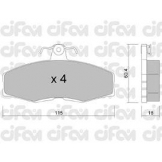 822-039-0 CIFAM Комплект тормозных колодок, дисковый тормоз