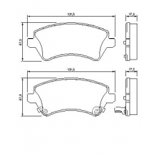 0 986 424 735 BOSCH Комплект тормозных колодок, дисковый тормоз