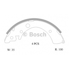 0 986 AB0 805 BOSCH Комплект тормозных колодок