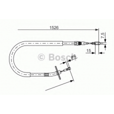 1 987 477 859 BOSCH Трос, стояночная тормозная система