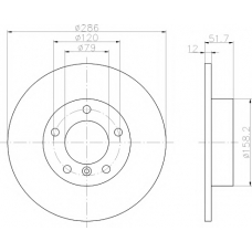 8DD 355 102-551 HELLA PAGID Тормозной диск