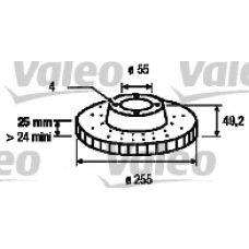 186877 VALEO Тормозной диск