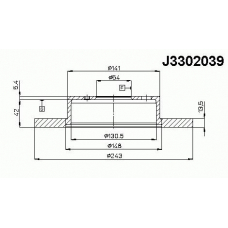 J3302039 NIPPARTS Тормозной диск