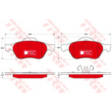 GDB1687DTE TRW Комплект тормозных колодок, дисковый тормоз