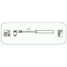 JP375 JANMOR Комплект проводов зажигания
