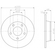 8DD 355 109-081 HELLA Тормозной диск