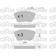 822-321-0 CIFAM Комплект тормозных колодок, дисковый тормоз