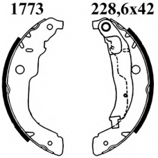 7552 BSF Комплект тормозов, барабанный тормозной механизм