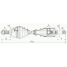 DRS6196.00 OPEN PARTS Приводной вал