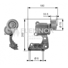 FS99470 FLENNOR Натяжной ролик, поликлиновой  ремень