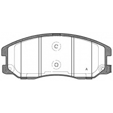 BPA1261.12 OPEN PARTS Комплект тормозных колодок, дисковый тормоз