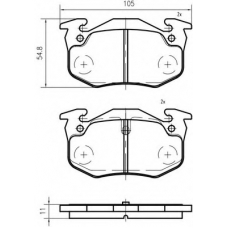 K406703 Vema Комплект тормозных колодок, дисковый тормоз