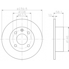 8DD 355 100-541 HELLA PAGID Тормозной диск