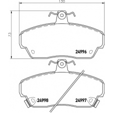 8DB 355 015-281 HELLA PAGID Комплект тормозных колодок, дисковый тормоз