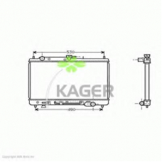 31-1394 KAGER Радиатор, охлаждение двигателя