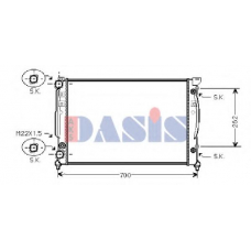 480370N AKS DASIS Радиатор, охлаждение двигателя