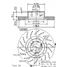 09.9463.11 BREMBO Тормозной диск