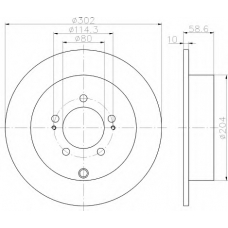 8DD 355 119-061 HELLA Тормозной диск