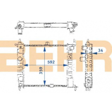 2109156 BEHR Radiator