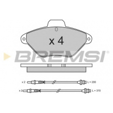 BP2565 BREMSI Комплект тормозных колодок, дисковый тормоз