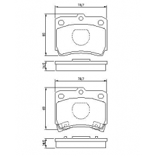 0 986 493 550 BOSCH Комплект тормозных колодок, дисковый тормоз