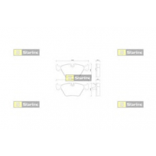 BD S359P STARLINE Комплект тормозных колодок, дисковый тормоз