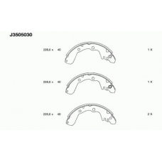 J3505030 NIPPARTS Комплект тормозных колодок
