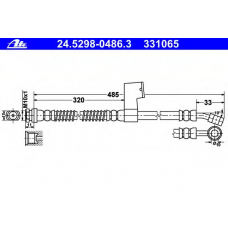 24.5298-0486.3 ATE Тормозной шланг