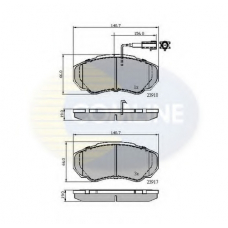 CBP11040 COMLINE Комплект тормозных колодок, дисковый тормоз