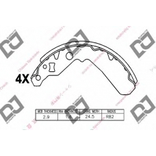 BS1087 DJ PARTS Комплект тормозных колодок