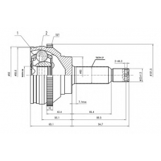 AW1510020A AYWIPARTS Шарнирный комплект, приводной вал