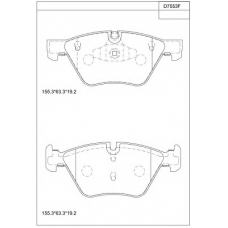 KD7553F ASIMCO Комплект тормозных колодок, дисковый тормоз